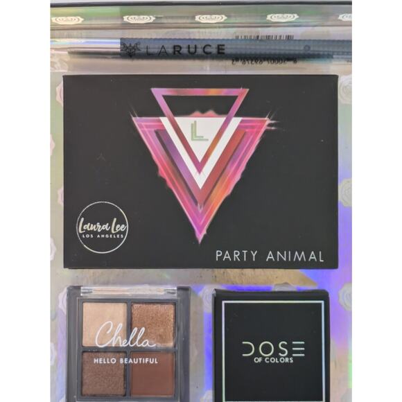 Bundle of 3 Eyeshadow 1 Brush ~ Laura Lee ~ Dose of Color ~ Chella ~ LARUCE ~New - Picture 6 of 8